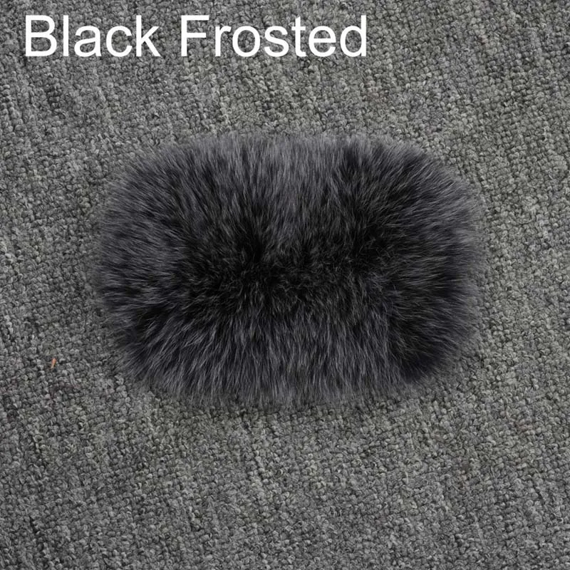 Black Frosted Модный стиль, натуральный мех лисы Жилет, высокое качество, женский жилет из натурального меха, зимний теплый пушистый женский жилет S7426 - Цвет: Black Frosted