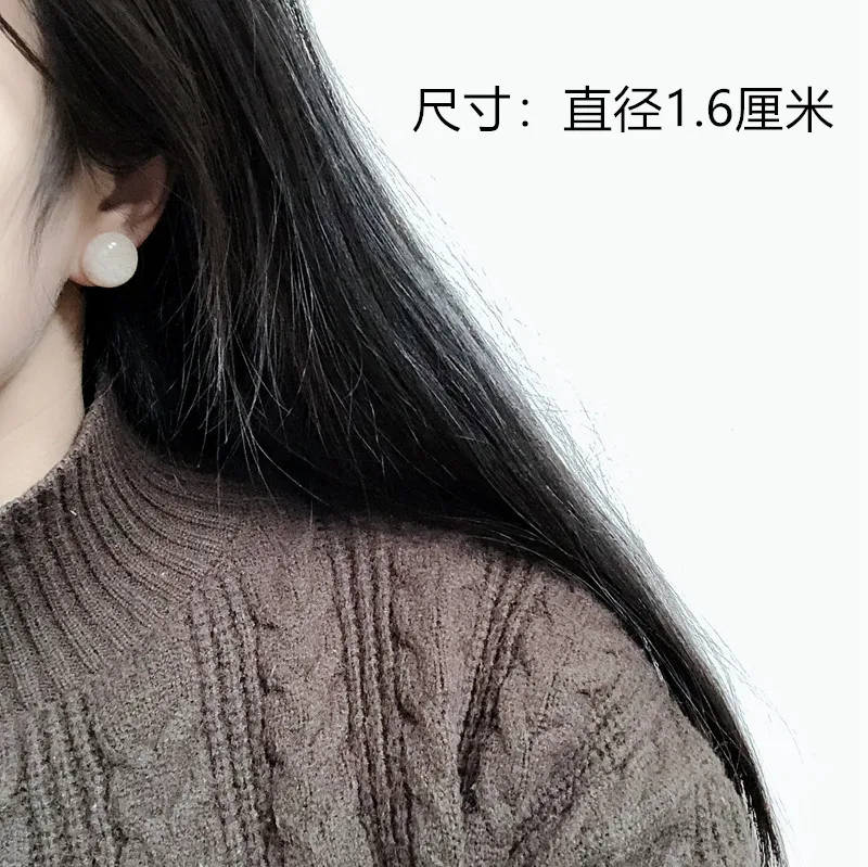 Новые модные богемные серьги гвоздики круглые из смолы с геометрическим принтом