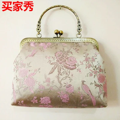 20 см хлопковая ткань поплин Кошелек Золотая оправа ручной работы портмоне сумки