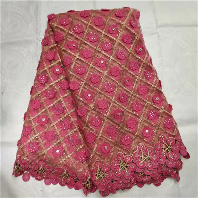 New African Lace Black High Quality Guipure Cord Fabric With Rhinestones French Tulle Fabrics For Party Dress | Дом и сад