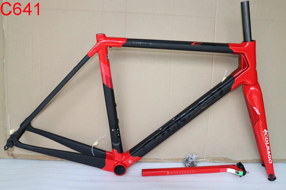 T1100 UD матовый глянцевый черный оранжевый Colnago C64 карбоновая рама велосипеда с 12 цветами на выбор
