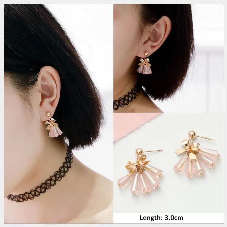 style-4 3# Новое поступление Япония и Южная Корея розовый акриловый кулон серьги, имитация жемчуга Xingyue сердце лук женские массивные серьги - Окраска металла: style-4