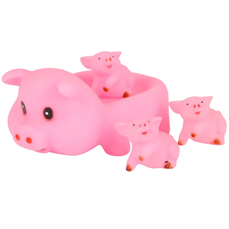 4 шт./лот детские игрушки для ванной утка лягушка крокодил черепаха маленькие