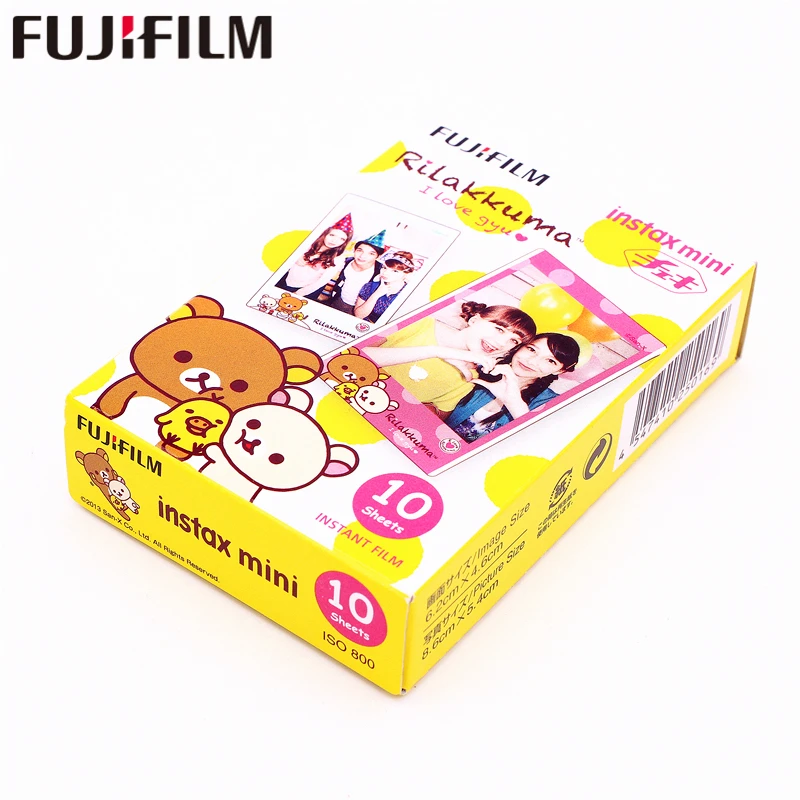 Оригинал Fujifilm 20 листов Instax Mini RILAKKUMA мгновенных Фильм фотобумага для 8 7 s 25 50 90 9 SP 1 2
