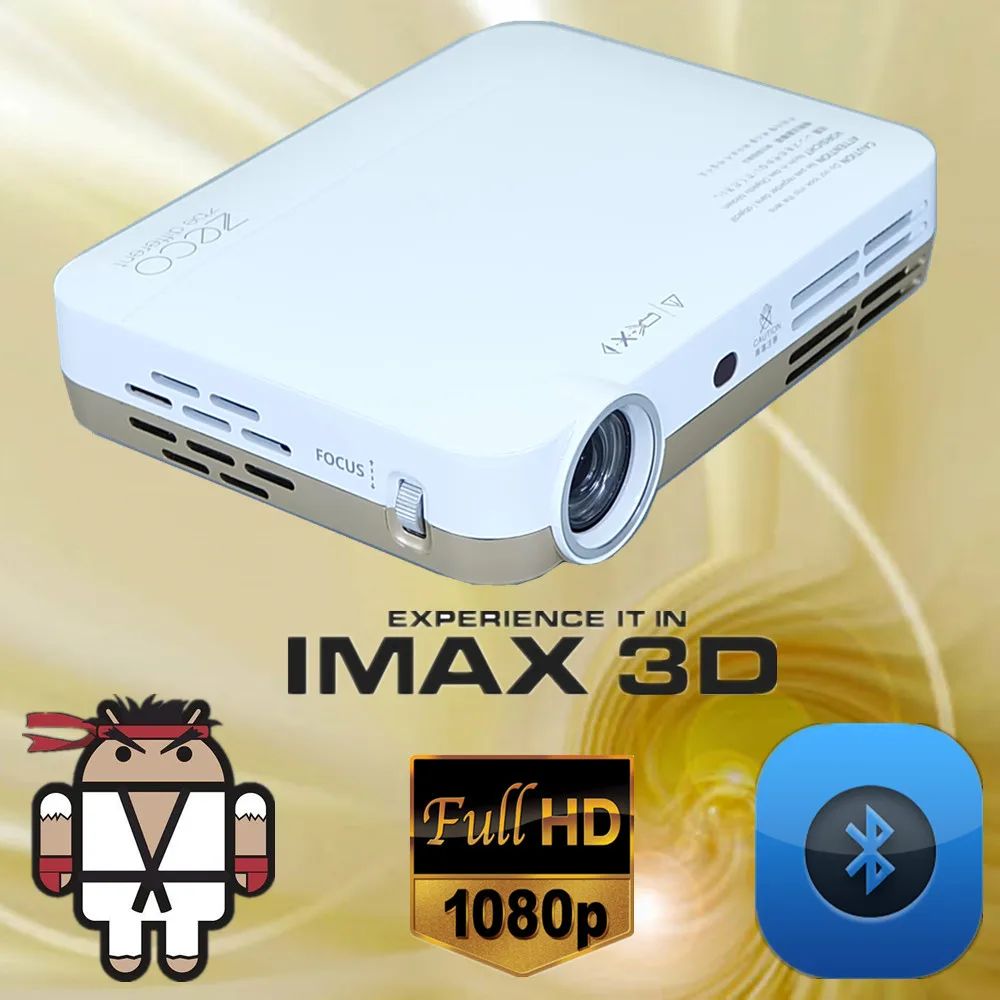 3D Smart Проектор Quad Core Android 4.2 1 ГБ RAM 32 ROM TV AV VGA A/V USB &amp с HDMI WI-FI Bluetooth | Электроника