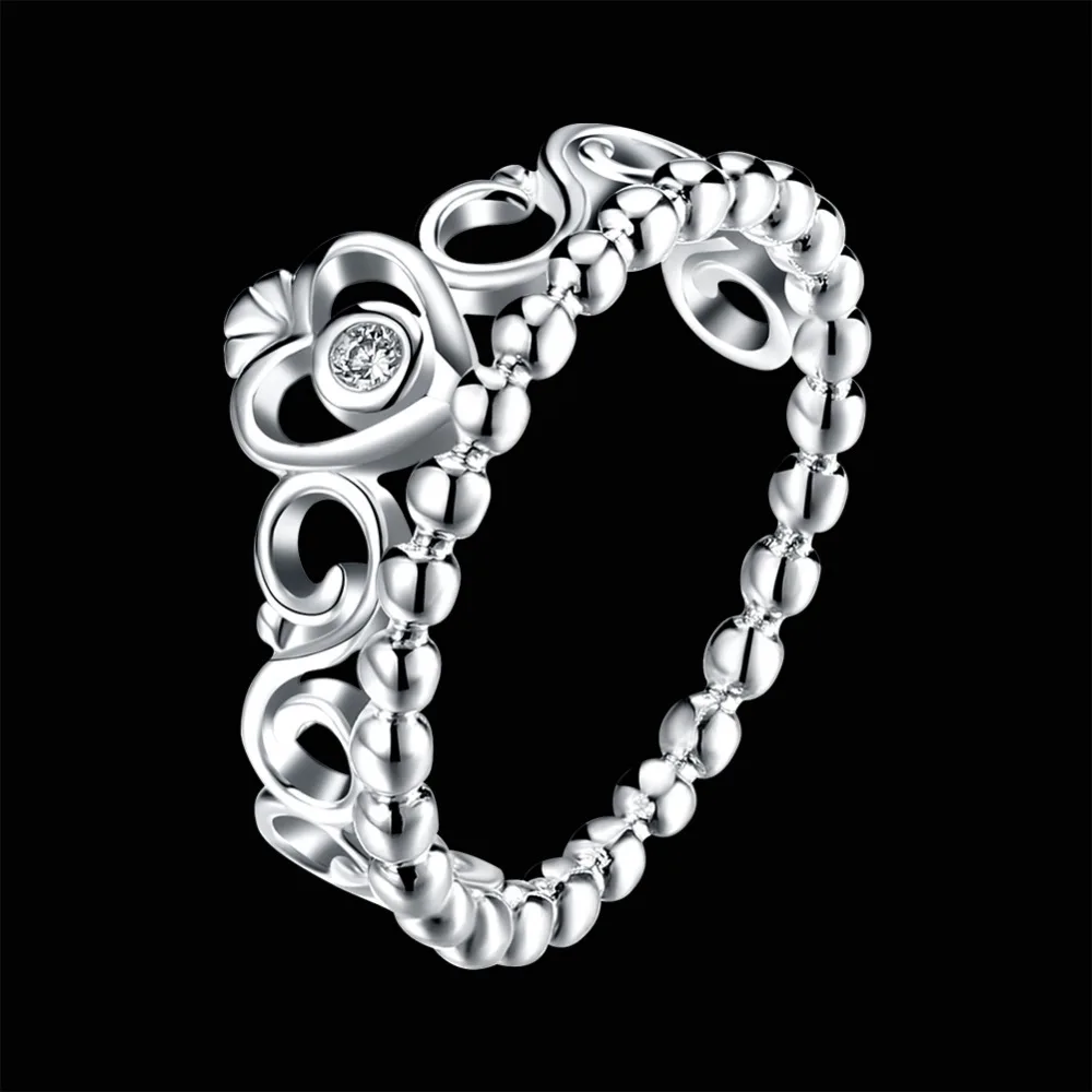 New arrived 925 Sterling Silver with Clear CZ Authentic Sterling-Silver-Jewelry My Princess Queen Crown Engagement women Ring | Украшения и