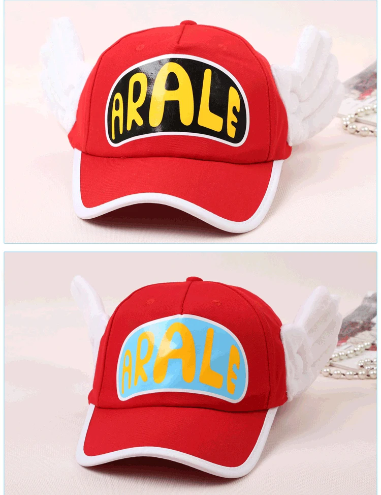 

Japanese Anime Cute Dr.Slump Arale Angel Wings Anime Cosplay Hats Summer Cap Baseball Cap for Adult Size Kids Size