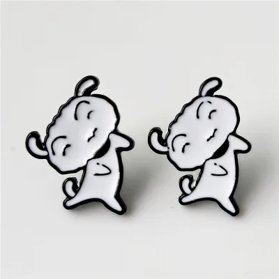 see chart IVYYE Crayon Shin-chan and dog аниме Сережка с героями мультфильмов милые серьги-гвоздики с животными для женщин девочек детские ювелирные изделия Рождественский подарок - Окраска металла: see chart