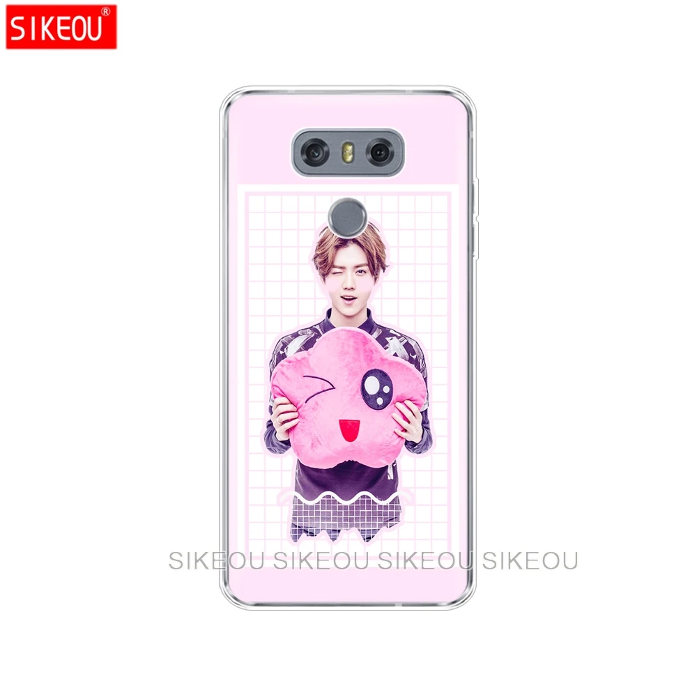 Силиконовый чехол для телефона LG G7 Q8 Q6 G6 MINI G5 V30 V7 V9 k10 k8 X POWER 2 Kpop exo LUHAN Park