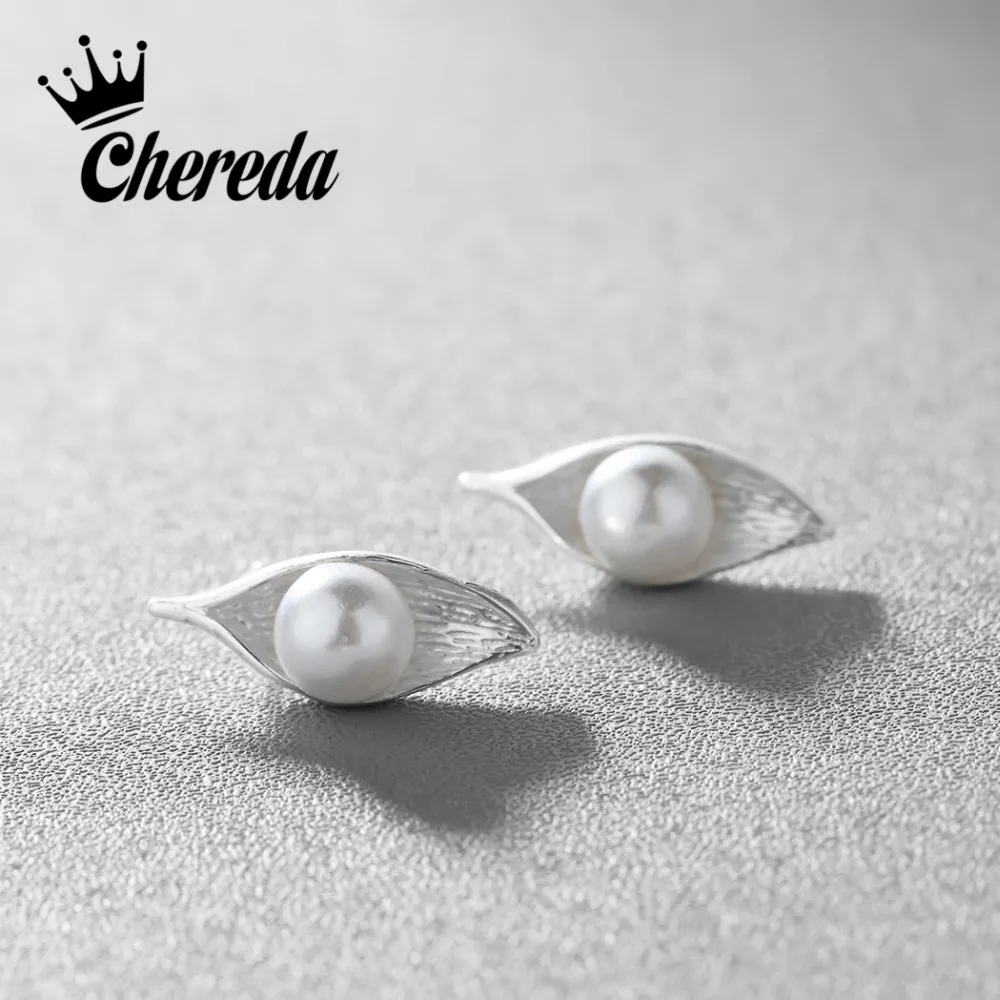 Серьги-пусеты Chereda со стразами Модные Роскошные Жемчужные Серьги-капельки