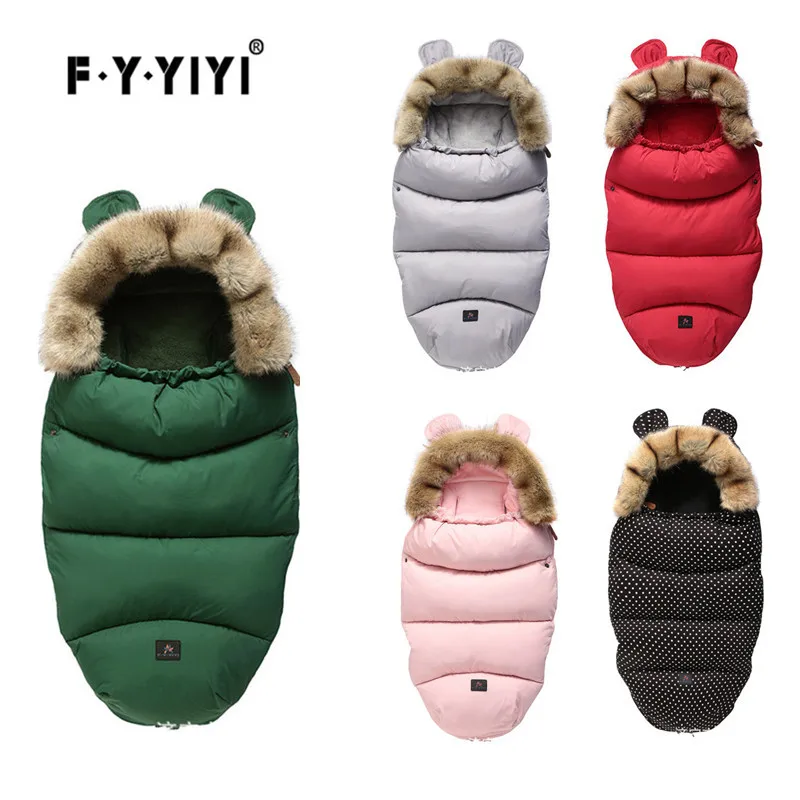 Новая зимняя Осенняя детская спальная сумка теплая прогулочная коляска спальные