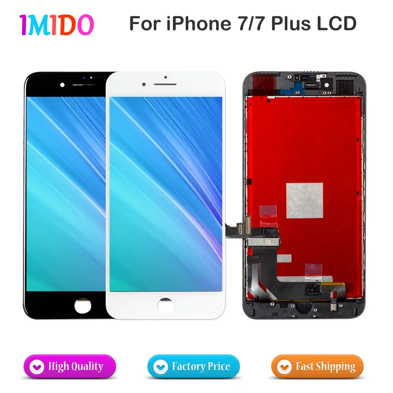 10 шт. ЖК дисплей для Apple iPhone 7 Plus сенсорный экран дигитайзер сборка без битых
