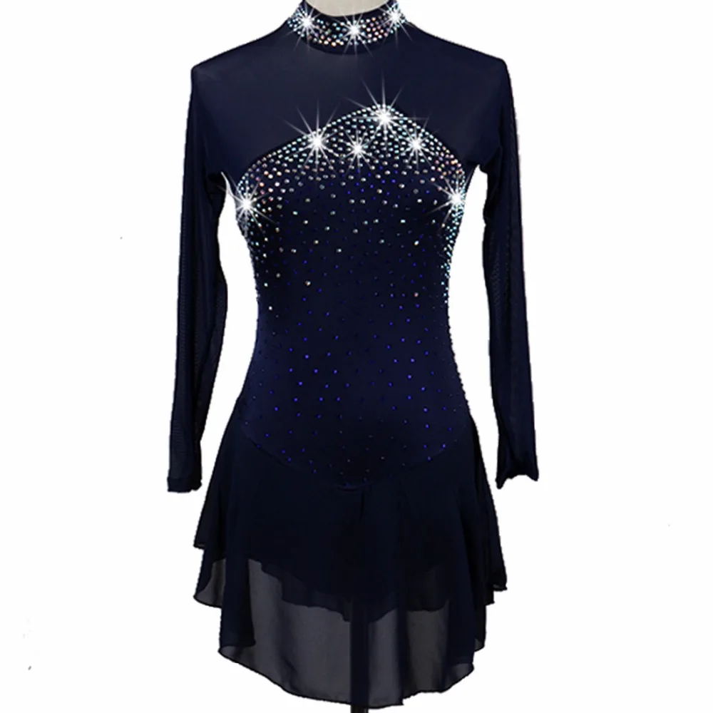 

Women's Girls Figure Skating Dress Ice Skating Dress Quick Dry Anatomic Design Sweat-wicking Long Sleeve Tactel Skating TXH-B040