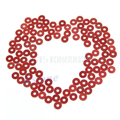 

10bags/lot Red M3 Flat Spacer Washers Insulation Gasket Ring New