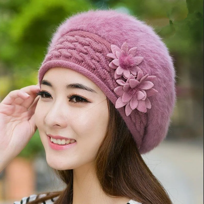 Новинка 2017 брендовые зимние рождественские теплые шапки для женщин берет из