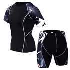 Шорты Mma Rashguard для тайского бокса, дышащая эластичная компрессионная Футболка Для MMA, бокса, фитнеса, тренажерного зала, тренировок