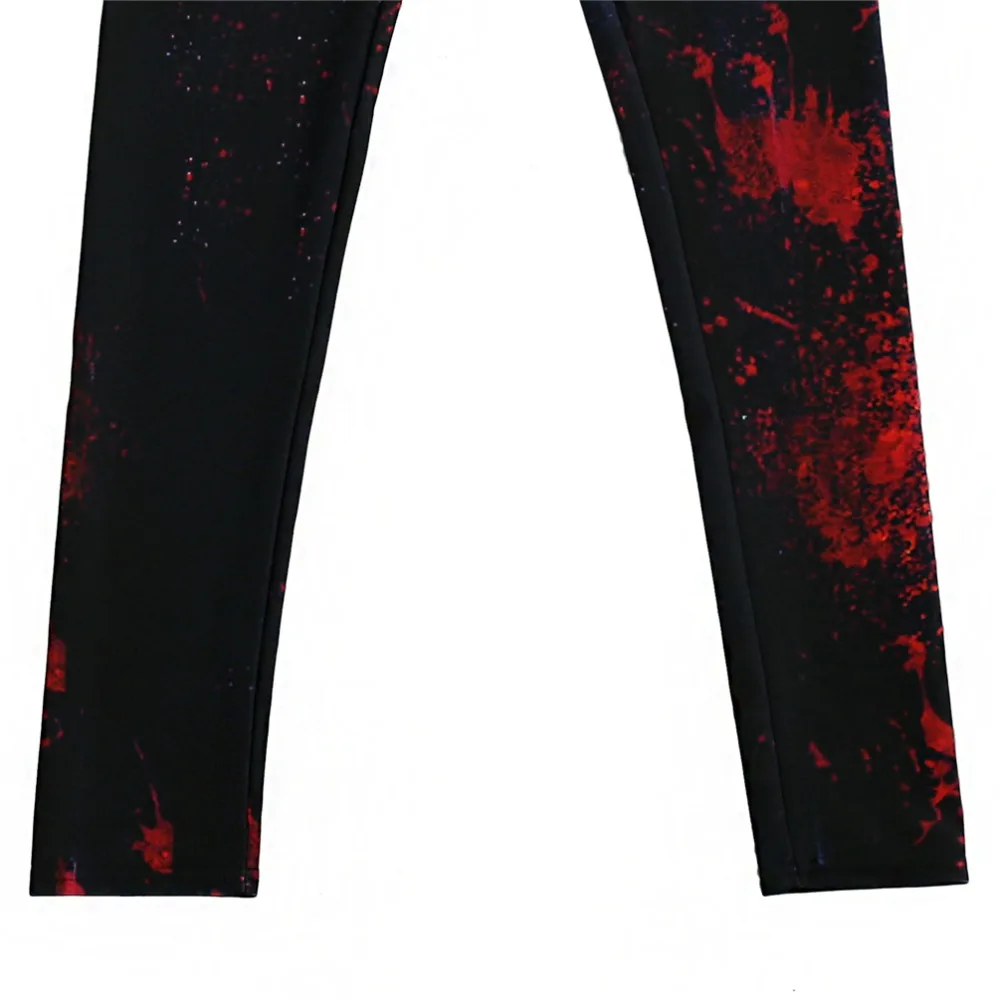 

Sexy Elastic Pants 3D Digital Printing Spray color blood Pattern Women Leggings 7 sizes Fitness Clothing Free Shipping Wholesale