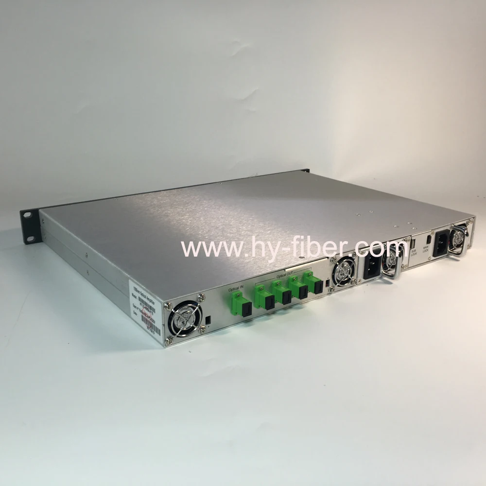 4 полосный CATV 1550nm оптический усилитель EDFA 18dBm SC/APC Двойной источник питания с