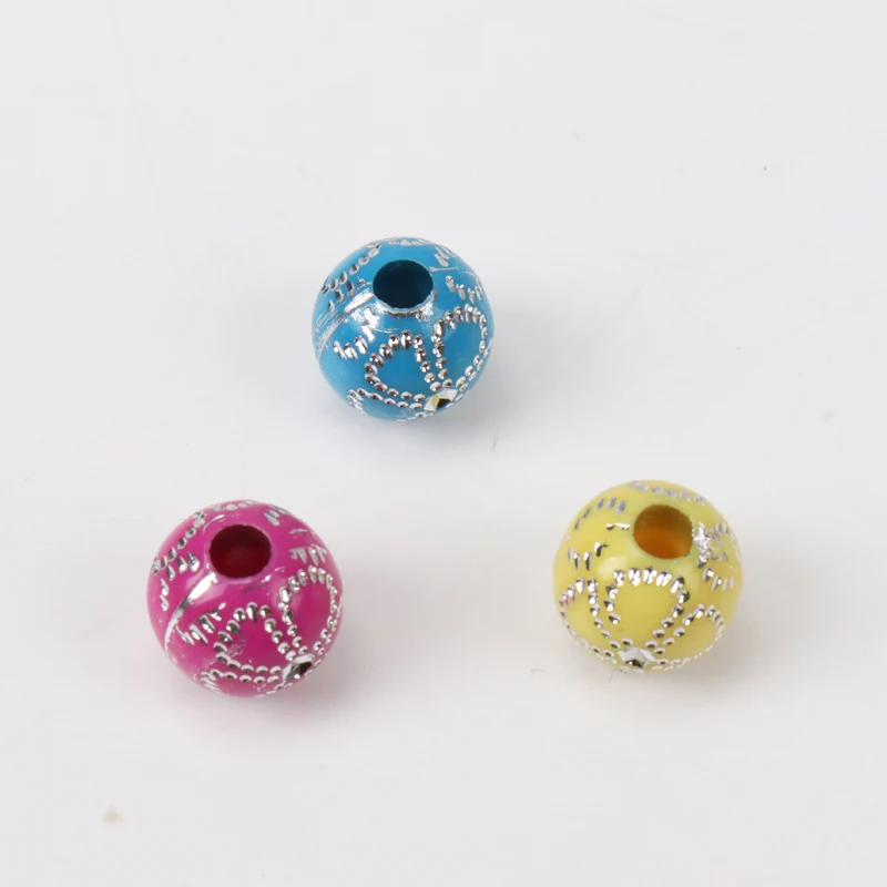 2018 New Mix Color Gold Stripe Flower Wave Acrylic Spacer Beads For Bracelet Necklace Jewelry Making DIY 10mm 50pcs | Украшения и