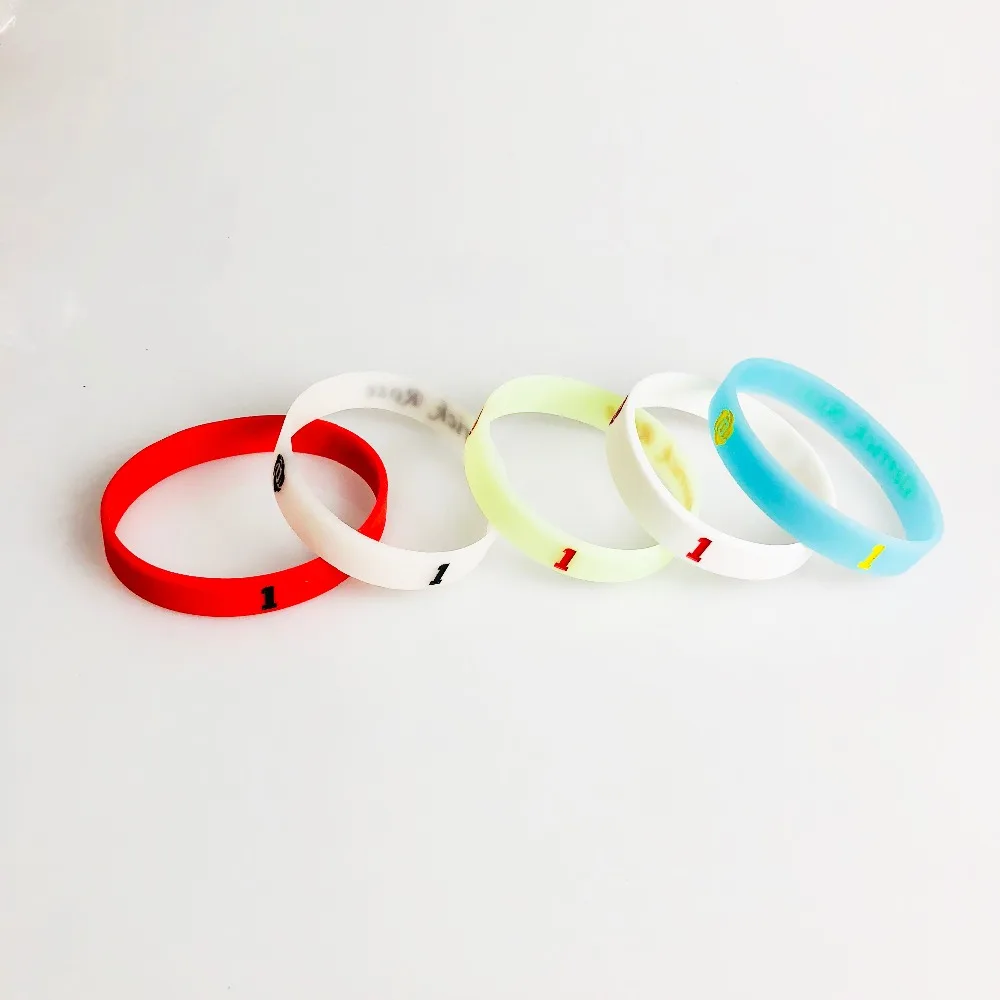 Шт. 1 шт. розовый баскетбольный Звездный дизайн силиконовый браслет светящийся в