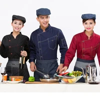 adult kitchen chef wear long sleeved hotel uniform hotel restaurant kitchen chef clothing service chef jacket plus size b 5568