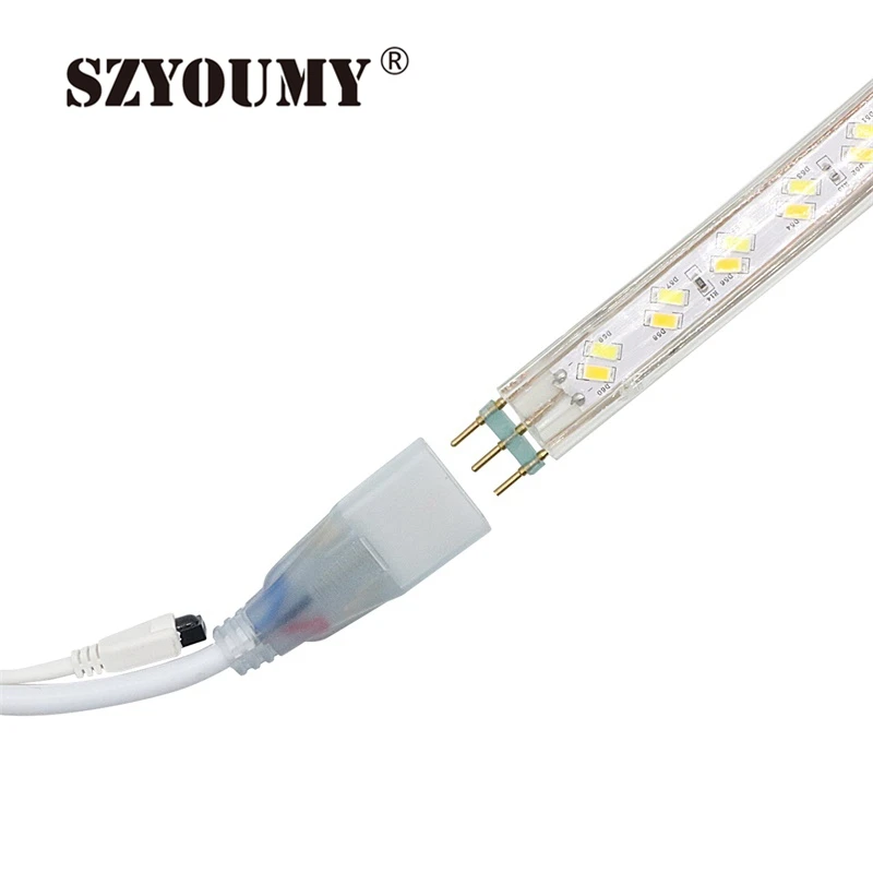SZYOUMY 5730 120 светодиодов/м 220 В Светодиодная лента CCT холодный белый и теплый двойной