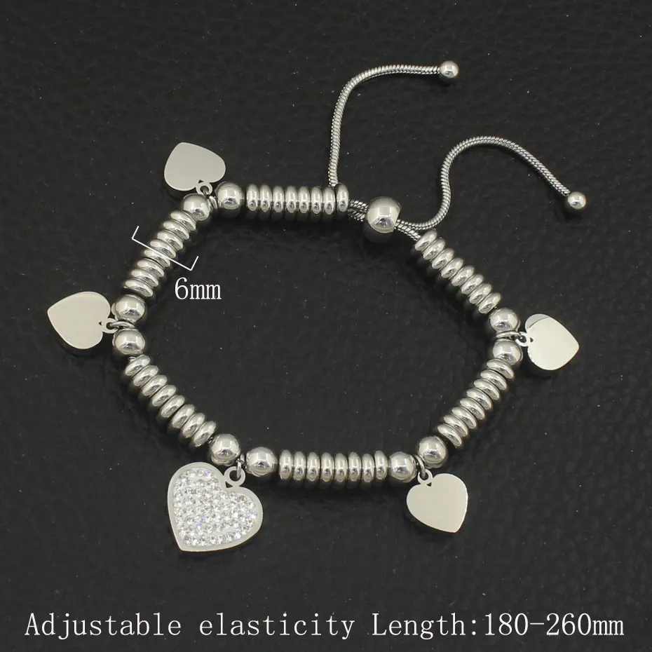 Женские винтажные аксессуары из нержавеющей стали 6 мм модные украшения браслеты