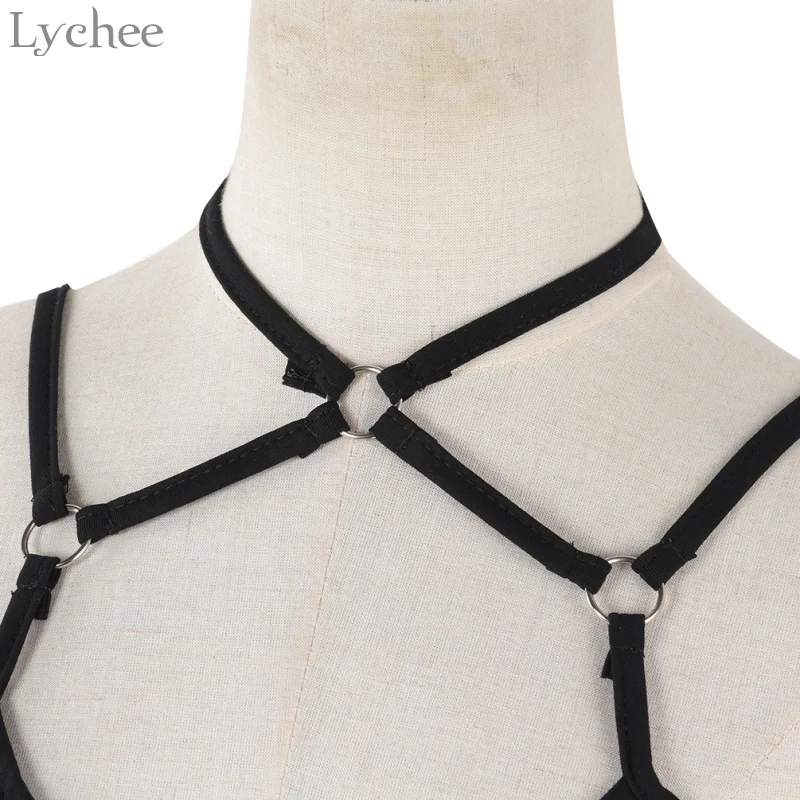 Lychee, сексуальная летняя женская майка, кольцо, крест, повязка, Топики, Харадзюку панк готика, топы без рукавов, женские