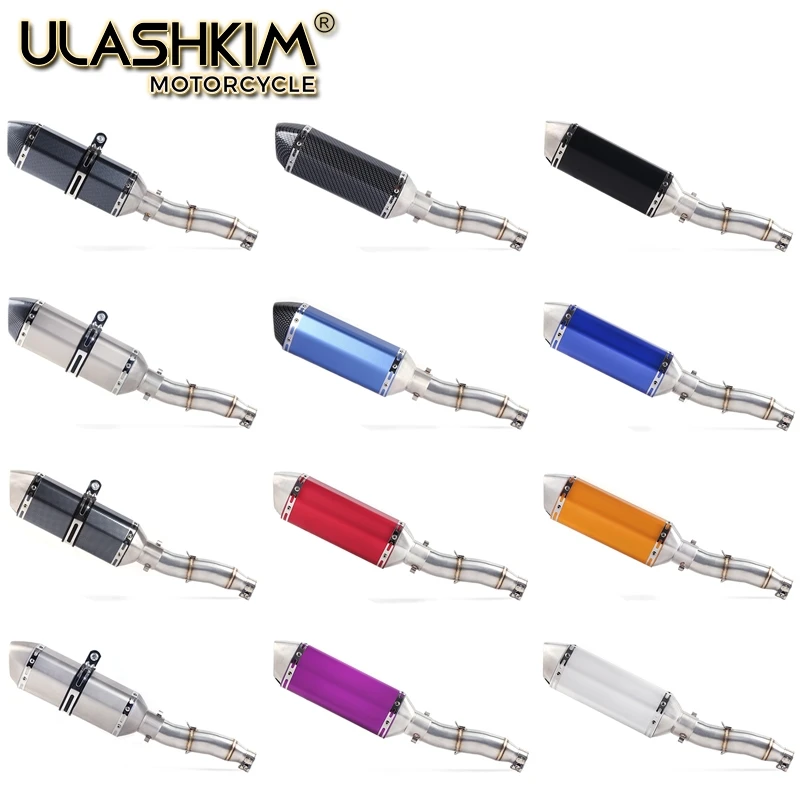 

Motorcycle Full Exhaust System Muffler Escape Slip On For YAMAHA XG250 XT250 Modified Contact Middle Pipe Adapter Connect