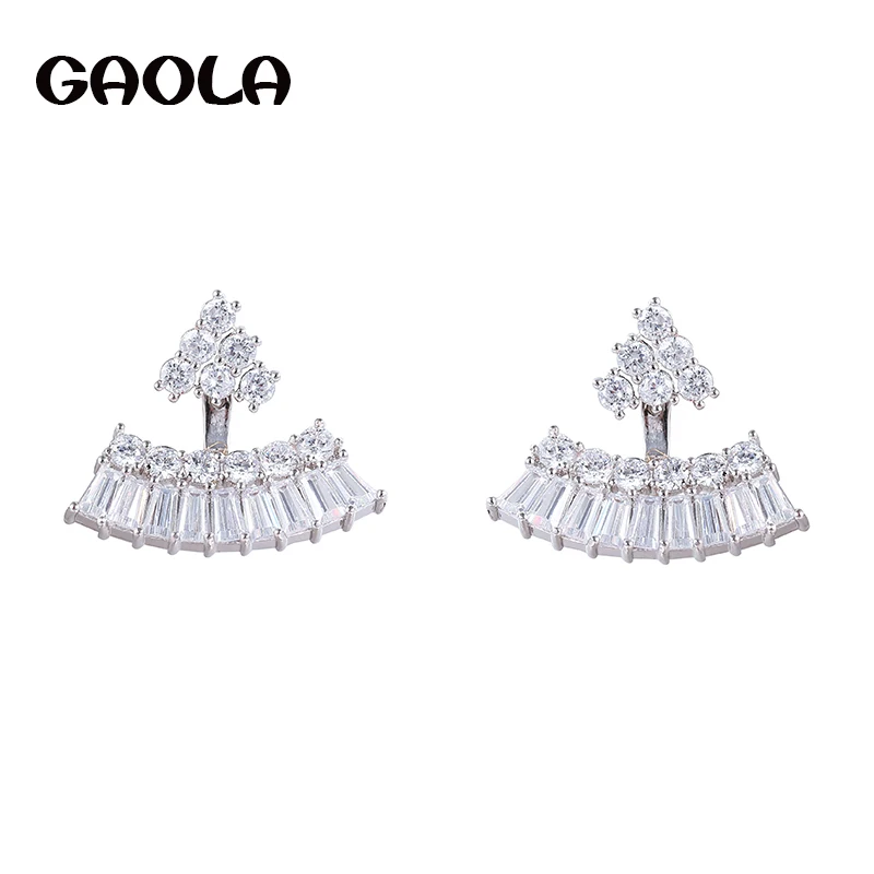 Женские Треугольные Серьги гвоздики с прозрачным фианитом|triangle stud earrings|stud earringsstud