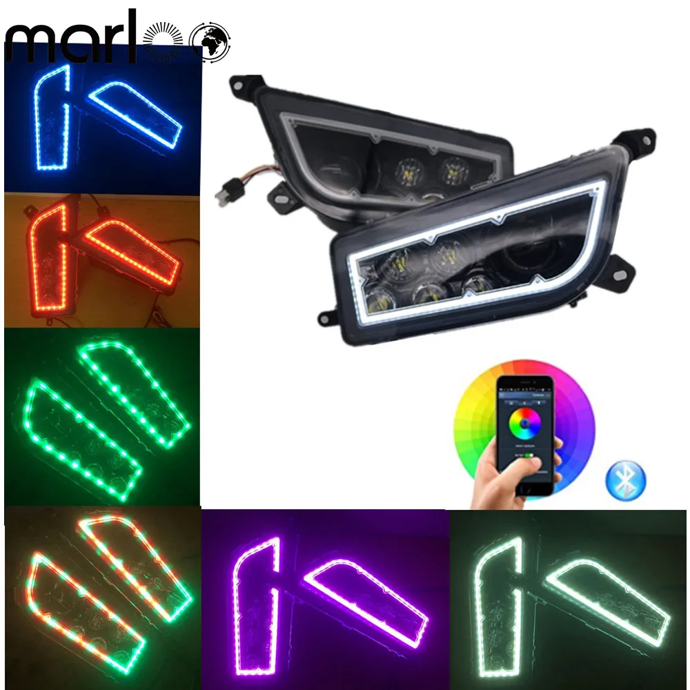 Детали Marloo ATV Polaris 14-17 POLARIS RZR 1000 XP -RGB BLUETOOTH APP светодиодсветодиодный гало