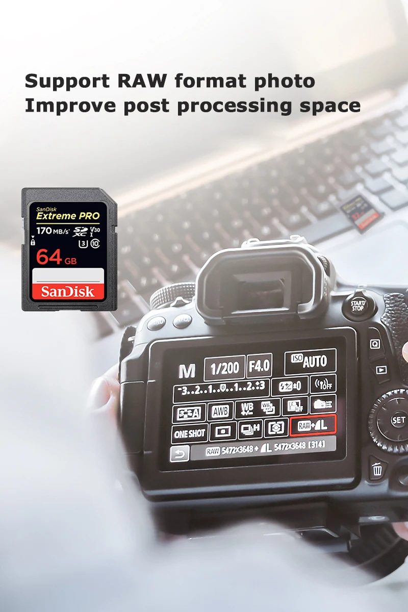 Двойной флеш-накопитель SanDisk Extreme PRO SDHC и SDXC UHS-I 32 Гб 64 Гб 128 высокое Скорость слот для карт памяти C10 U3 V30 SD Камера Class 10 95 МБ/с