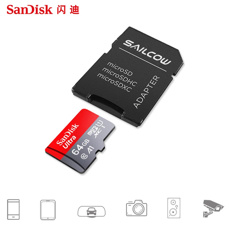 SanDisk MicroSD карты памяти на 16 ГБ 32 64 Гб 128 256 400 карта C10 U1 A1 флеш-карта Micro SD для телефона