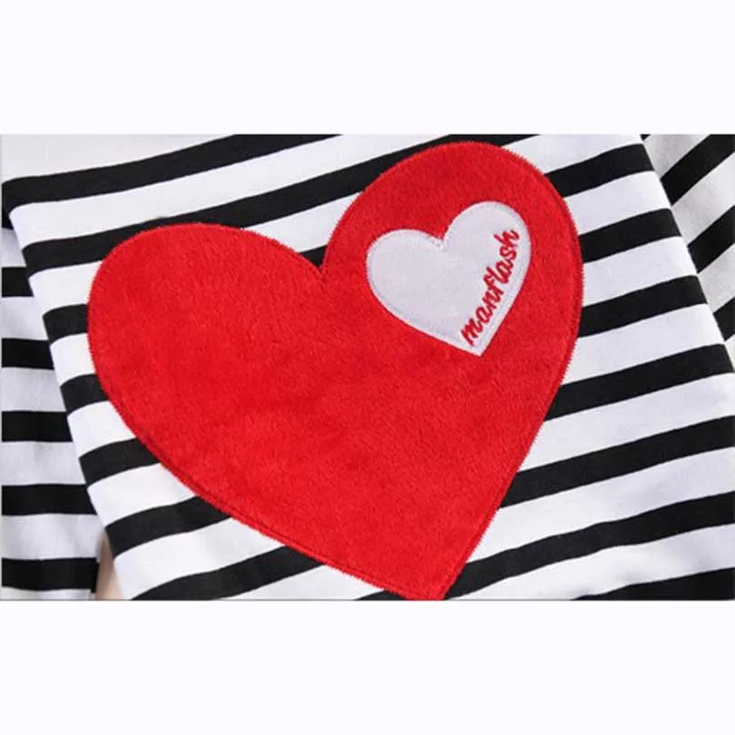 Модная семейная одежда полосатые футболки Детская футболка с принтом любовь для