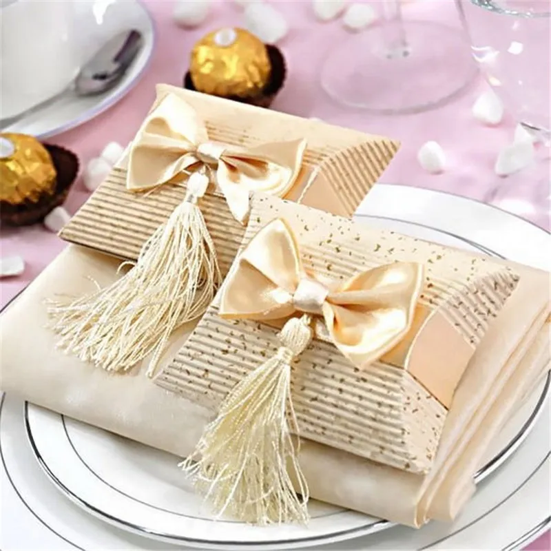 

wedding party candy box - tassels christmas box sweet bag baby shower party gift box 100pcs/lot