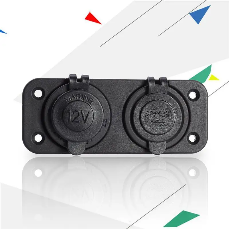 Двухцелевая DC 12V розетка для автомобильного прикуривателя сплиттер и двойной USB