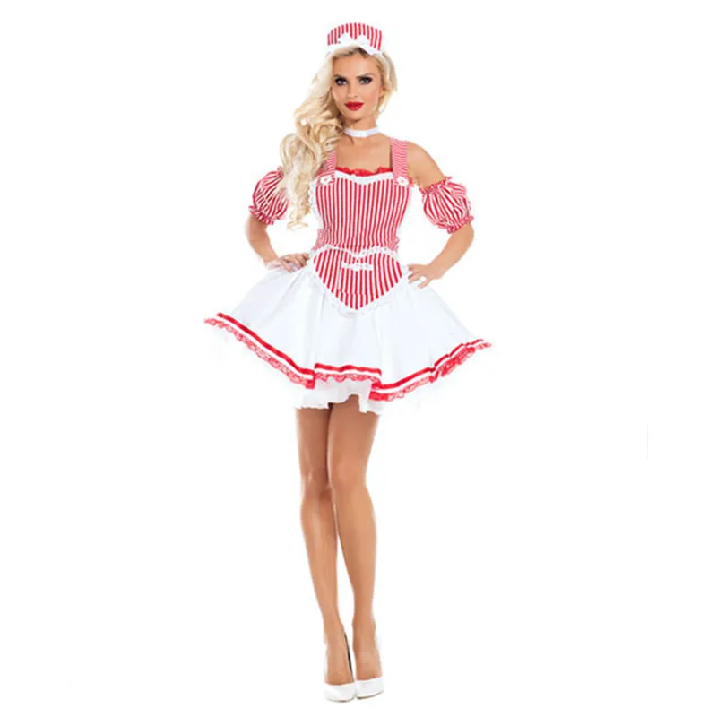 Sweet Lolita сексуальная французская горничная Сисси милое платье на Хэллоуин Костюмы