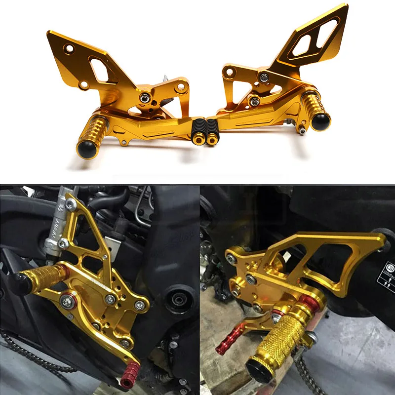 Регулируемые подножки для мотоцикла с ЧПУ Задние педаль Yamaha YZF R25 R3 2014 2015