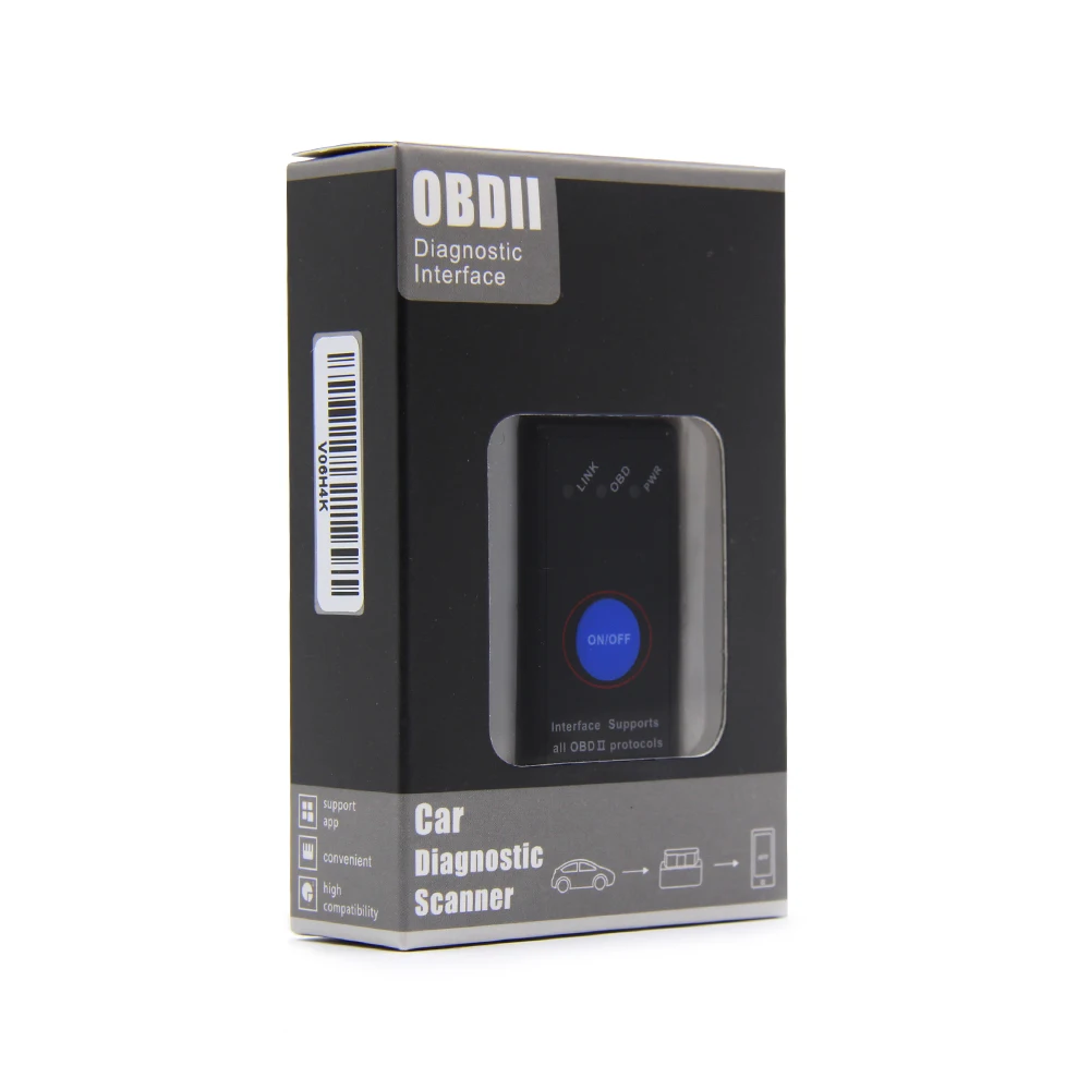 ELM327 V1.5 PIC18F25K80 чип Bluetooth 4 0 с кнопкой переключения питания OBD2 диагностический