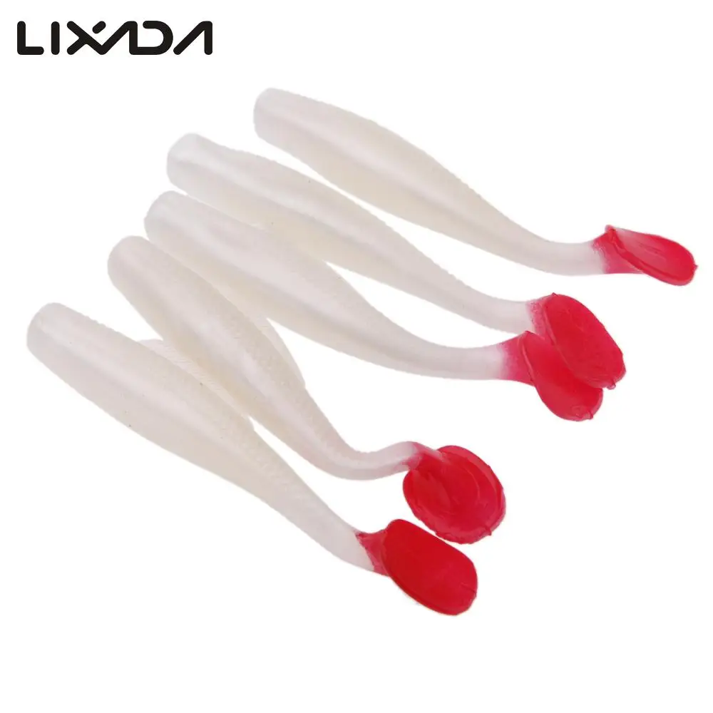Lixada 5 шт. Мягкая приманка для червя T образный хвост рыбной ловли морских червей