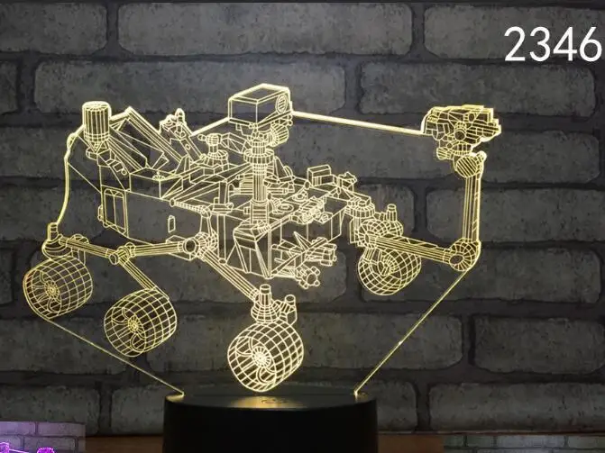 3d lamp 3 Космический автомобиль Лодка Новинка 3D ночник светодиодный Настольный светильник Сенсорное настольное освещение Красочные для ребенка подарок вечеринка по случаю Дня рождения спальни - Испускаемый цвет: 3d lamp 3