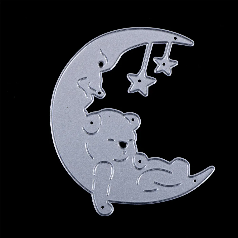 Сладкая Луна ребенок медведь металла резки Скрапбукинг DIY альбом трафареты с