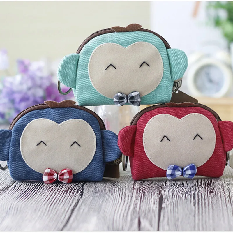 Новый мини-кошелек My Neighbor Totoro с объемным изображением животных обезьяны кролика