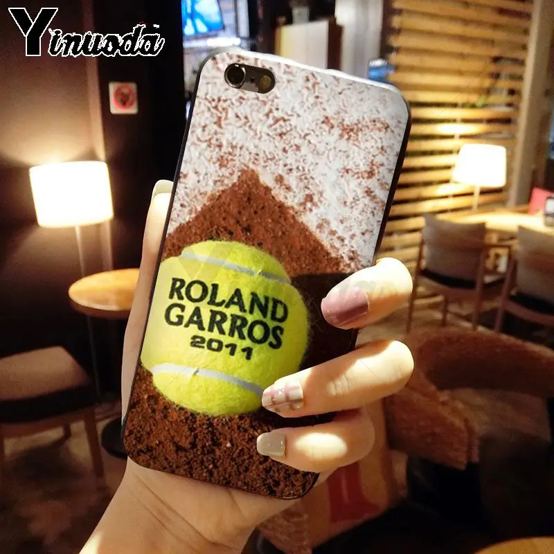 Yinuoda tennis Черный силиконовый мягкий ТПУ чехол для телефона iPhone 6S 6plus 7 7plus 8Plus X Xs MAX 5 5S