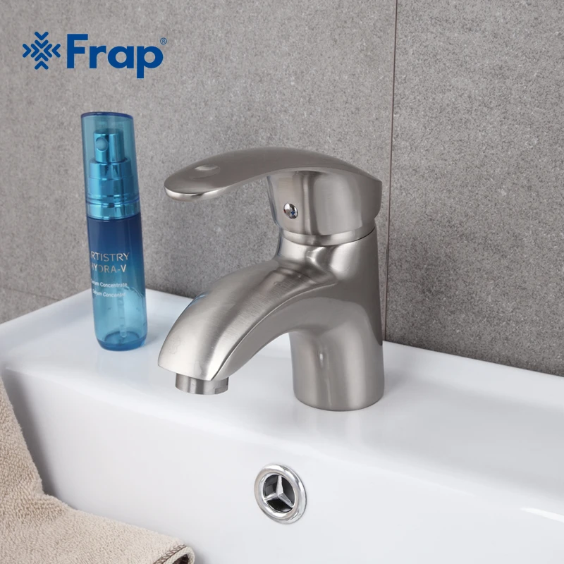Frap смеситель для горячей и холодной воды из матового никеля|mixer taps|deck mountedbasin faucet |