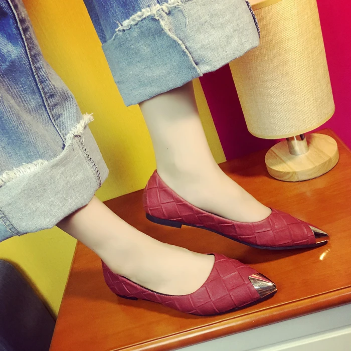 2016 весной и Осенью Новый Южный Корейской версии плоским указал обувь Asakuchi Дуг hollow