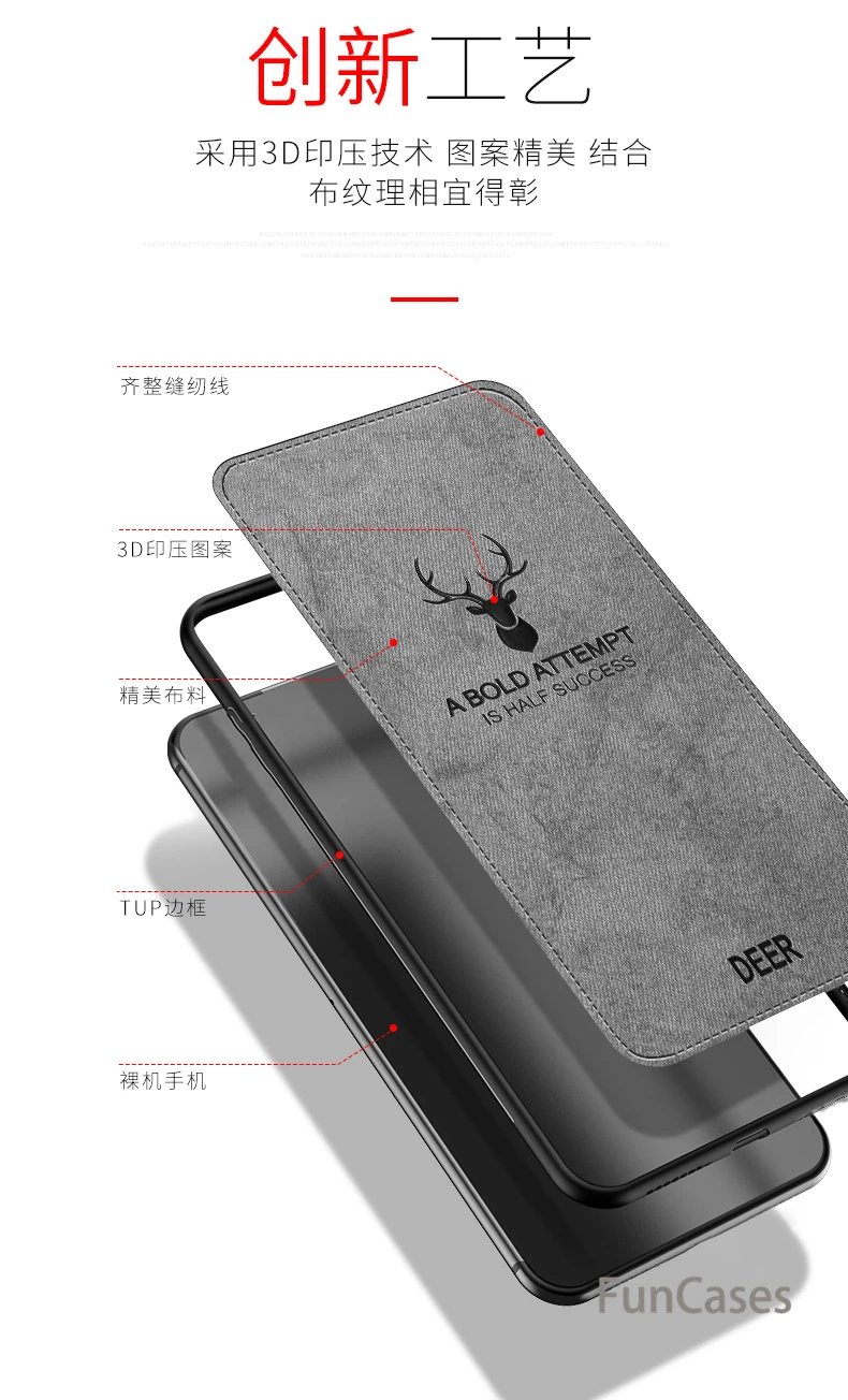 Huawei honor Note10 чехол мультяшный олень винтажная ткань плотный края из ТПУ Защита для