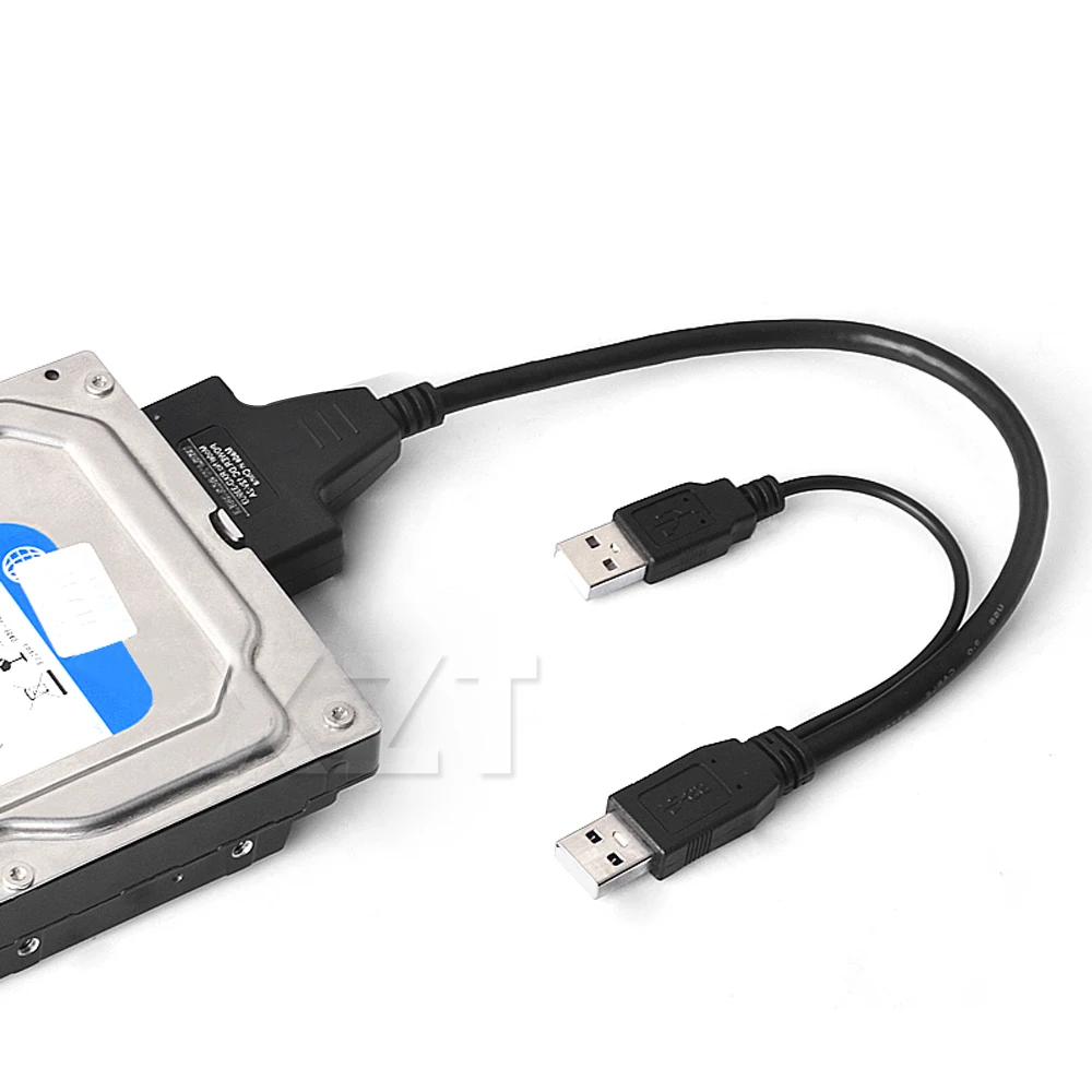 Адаптер USB 2 0 для SATA 15 + 7 Pin передачи данных и питания кабель 5 дюймового HDD SSD