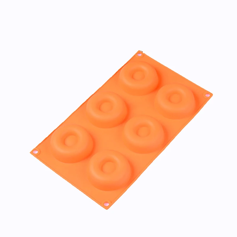 Новый 6-решетки Силиконовые Помады Торта пончик пудинг формы для выпечки сдобы
