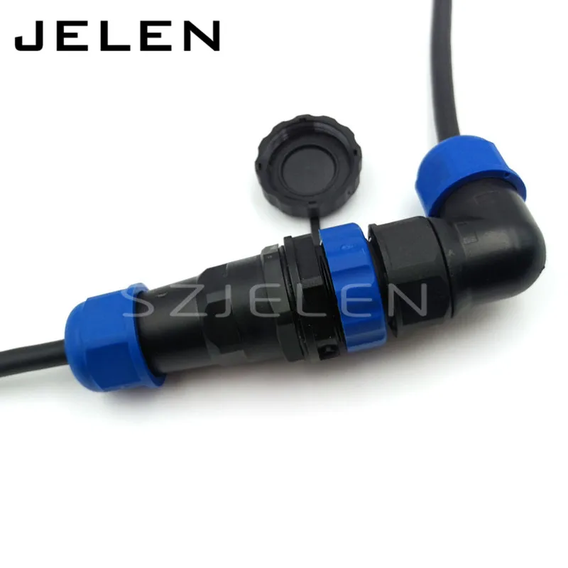 SD20 90 degree elbow waterproof connector4 pin IP68 panel mount connector 4 Male female | Обустройство дома